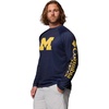 Columbia Men’s Collegiate Terminal Tackle Heather Long Sleeve Shirt(Um – Collegiate Navy Heather)