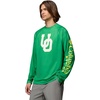 Columbia Men’s Collegiate Terminal Tackle Heather Long Sleeve Shirt(Uo – Fuse Green Heather)