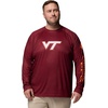 Columbia Men’s Collegiate Terminal Tackle Heather Long Sleeve Shirt(Vt – Deep Maroon Heather)