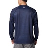 Columbia Men’s Collegiate Terminal Tackle Heather Long Sleeve Shirt(Wv – Collegiate Navy Heather)