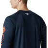 Columbia Men’s Collegiate Terminal Tackle Long Sleeve Shirt(Aub – Collegiate Navy/Spark Orange)