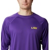 Columbia Men’s Collegiate Terminal Tackle Long Sleeve Shirt(Lsu – Vivid Purple/Collegiate Yellow)