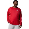 Columbia Men’s Collegiate Terminal Tackle Long Sleeve Shirt(Os – Intense Red/White)