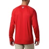 Columbia Men’s Collegiate Terminal Tackle Long Sleeve Shirt(Uga – Bright Red/White)