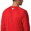Columbia Men’s Collegiate Terminal Tackle Long Sleeve Shirt(Uga – Bright Red/White)