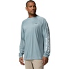Columbia Men’s Collegiate Terminal Tackle Long Sleeve Shirt(Uga – Crushed Blue)