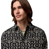 Columbia Men’s Cornell Woods Flannel Long Sleeve Shirt(Black Geostripe Tonal)