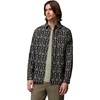 Columbia Men’s Cornell Woods Flannel Long Sleeve Shirt(Black Geostripe Tonal)