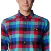 Columbia Men’s Cornell Woods Flannel Long Sleeve Shirt(Bright Aqua Buffalo Check)