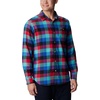 Columbia Men’s Cornell Woods Flannel Long Sleeve Shirt(Bright Aqua Buffalo Check)
