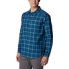 Columbia Men’s Cornell Woods Flannel Long Sleeve Shirt(Bright Indigo Tartan Ombre)
