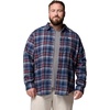 Columbia Men’s Cornell Woods Flannel Long Sleeve Shirt(Collegiate Navy Backland Tartan)