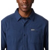 Columbia Men’s Cornell Woods Flannel Long Sleeve Shirt(Collegiate Navy Houndstooth)