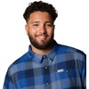 Columbia Men’s Cornell Woods Flannel Long Sleeve Shirt(Collegiate Navy Ombre Buffalo)