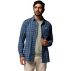 Columbia Men’s Cornell Woods Flannel Long Sleeve Shirt(Dark Mountain Cozy Check)