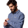 Columbia Men’s Cornell Woods Flannel Long Sleeve Shirt(Dark Mountain Quad Check)