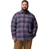 Columbia Men’s Cornell Woods Flannel Long Sleeve Shirt(Dark Mountain Textured Plaid)
