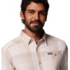 Columbia Men’s Cornell Woods Flannel Long Sleeve Shirt(Dark Stone Multi Buffalo Check)