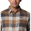 Columbia Men’s Cornell Woods Flannel Long Sleeve Shirt(Dark Stone Ombre Buffalo)