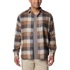Columbia Men’s Cornell Woods Flannel Long Sleeve Shirt(Dark Stone Ombre Buffalo)
