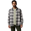 Columbia Men’s Cornell Woods Flannel Long Sleeve Shirt(Flint Grey Texture Plaid)