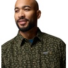 Columbia Men’s Cornell Woods Flannel Long Sleeve Shirt(Greenscape Geostripe Tonal)