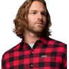 Columbia Men’s Cornell Woods Flannel Long Sleeve Shirt(Mountain Red Buffalo Check)