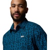 Columbia Men’s Cornell Woods Flannel Long Sleeve Shirt(Phoenix Blue Geostripe Tonal)