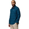 Columbia Men’s Cornell Woods Flannel Long Sleeve Shirt(Phoenix Blue Geostripe Tonal)