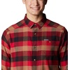 Columbia Men’s Cornell Woods Flannel Long Sleeve Shirt(Red Jasper Buffalo Check)
