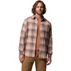 Columbia Men’s Cornell Woods Flannel Long Sleeve Shirt(Teak Brown Textured Plaid)
