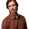 Columbia Men’s Cornell Woods Flannel Long Sleeve Shirt(Tobacco Geostripe Tonal)