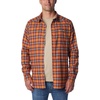 Columbia Men’s Cornell Woods Flannel Long Sleeve Shirt(Warp Red Tartan Ombre)
