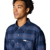 Columbia Men’s Cornell Woods Fleece Lined Shirt Jacket(Collegiate Navy Buffalo Tartan)