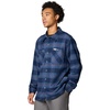 Columbia Men’s Cornell Woods Fleece Lined Shirt Jacket(Collegiate Navy Buffalo Tartan)