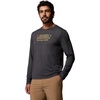 Columbia Men’s Parsons Point Long Sleeve Graphic Tee(Black Heather Blocky Brand)