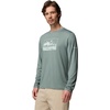 Columbia Men’s Parsons Point Long Sleeve Graphic Tee(Sedona Sage Heather Framed Peakscape)