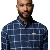 Columbia Mens Rapid Rivers II Long Sleeve Shirt(Coll Navy Windowpane Confetti/White)