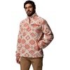 Columbia Men’s Rugged Ridge High Pile Half Zip(Dark Stone Checked Out/Teak Brown)