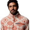Columbia Men’s Rugged Ridge High Pile Half Zip(Dark Stone Checked Out/Teak Brown)