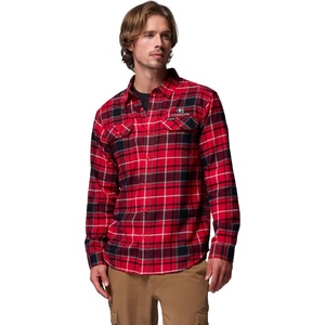 Columbia Men’s Collegiate Flare Gun Flannel Long Sleeve Shirt(Uga – Bright Red Tartan)