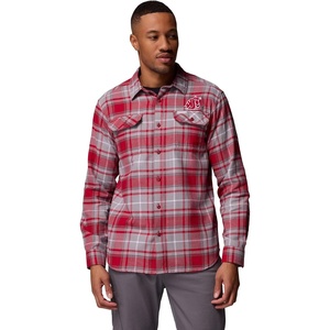 Columbia Men’s Collegiate Flare Gun Flannel Long Sleeve Shirt(Waz – Red Velvet Tartan)