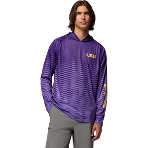 Columbia Men’s Collegiate Super Terminal Tackle Hoodie(Lsu – Vivid Purple)