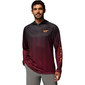 Columbia Men’s Collegiate Super Terminal Tackle Hoodie(Vt – Black/Deep Maroon)
