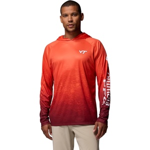 Columbia Men’s Collegiate Super Terminal Tackle Hoodie(Vt – Tangy Orange/Deep Maroon)