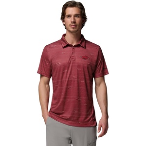 Columbia Men’s Collegiate Super Terminal Tackle Polo(Ark – Red Velvet)