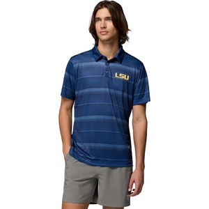 Columbia Men’s Collegiate Super Terminal Tackle Polo(Lsu – Carbon)