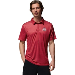 Columbia Men’s Collegiate Super Terminal Tackle Polo(Os – Intense Red)