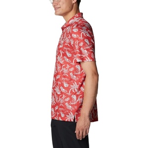 Columbia Men’s Collegiate Super Terminal Tackle Polo(Os – Intense Red Dorado Isle Print)