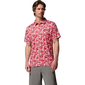 Columbia Men’s Collegiate Super Terminal Tackle Polo(Uga – Bright Red Roosters)
